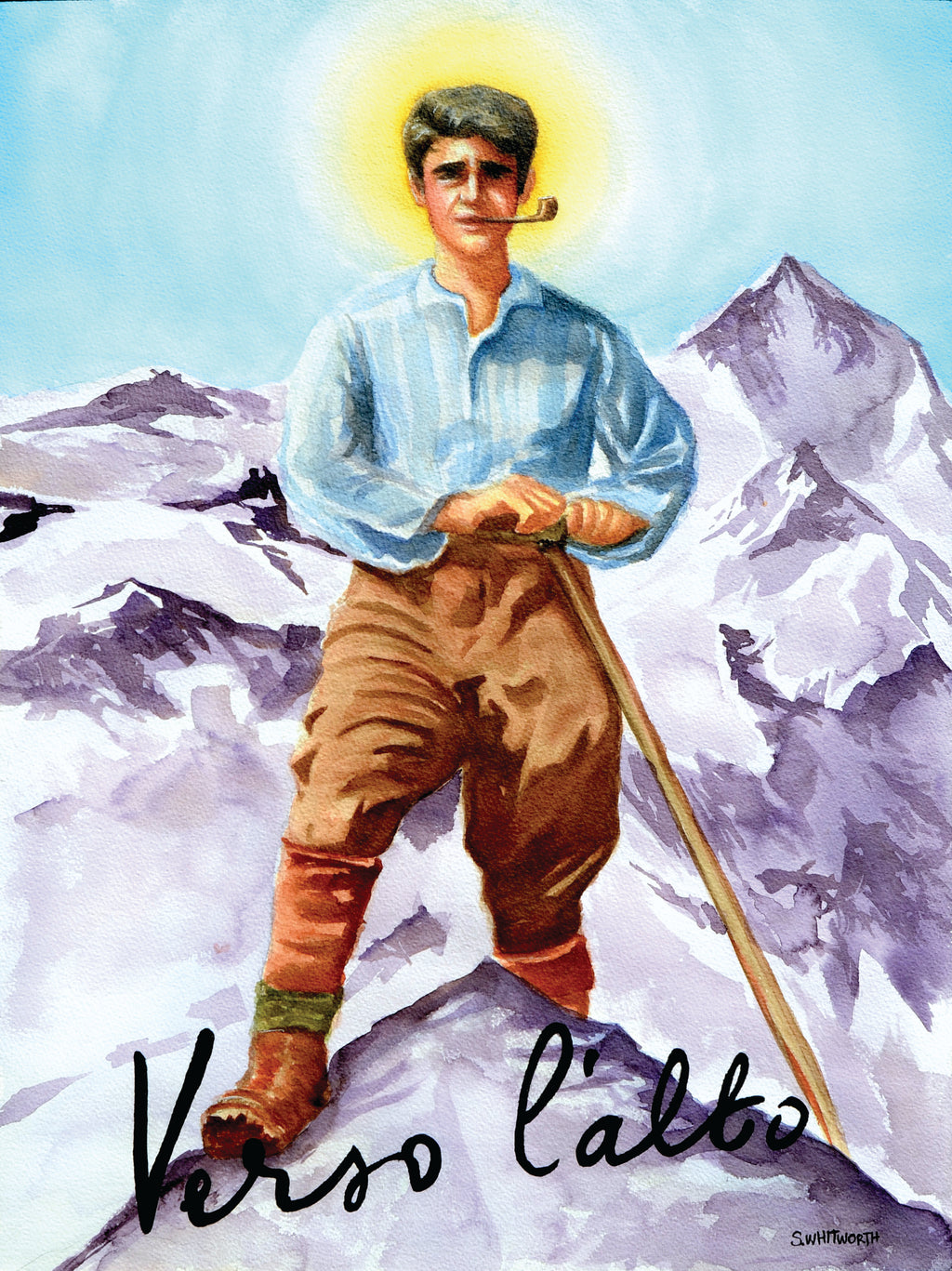 Verso L'alto — Blessed Pier Giorgio Frassati sacred art print by S. K. Whitworth