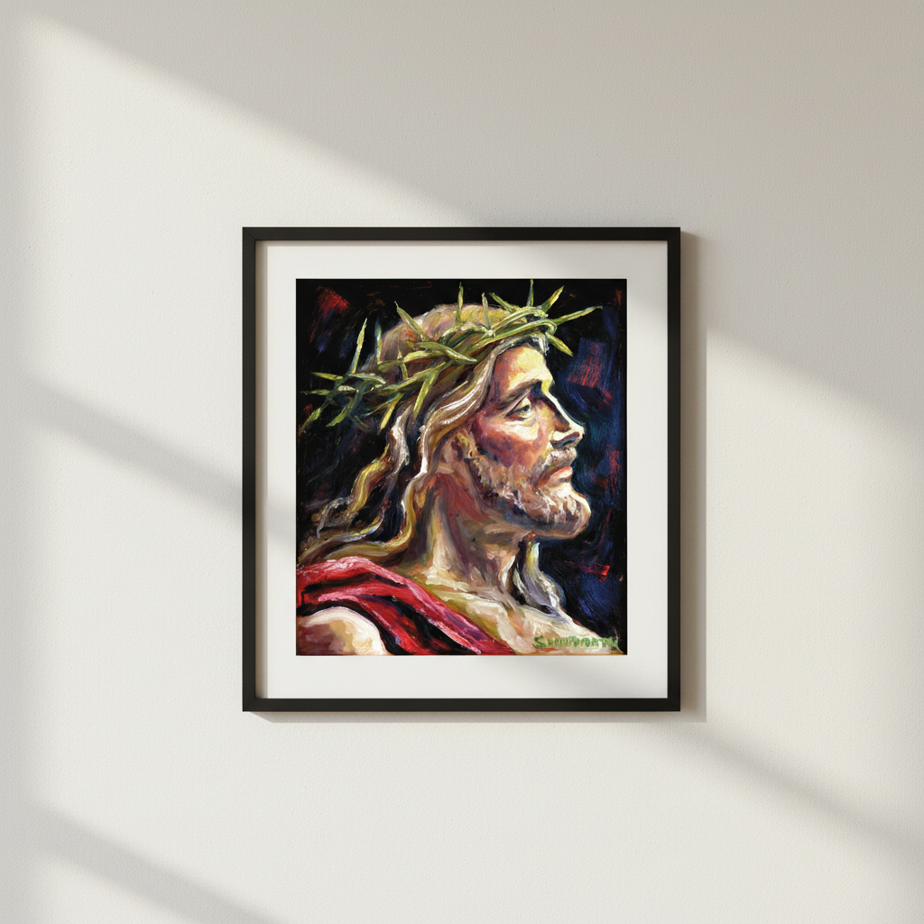 Rex Iudeareom framed square print mockup