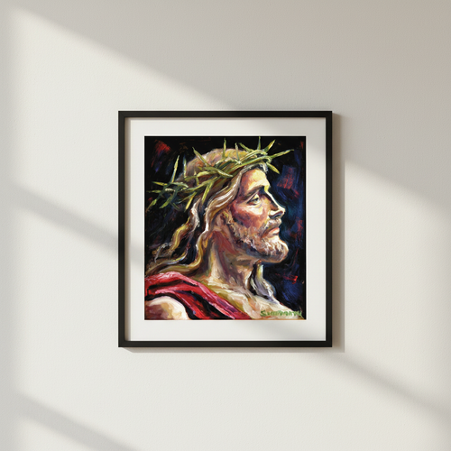 Rex Iudeareom framed square print mockup