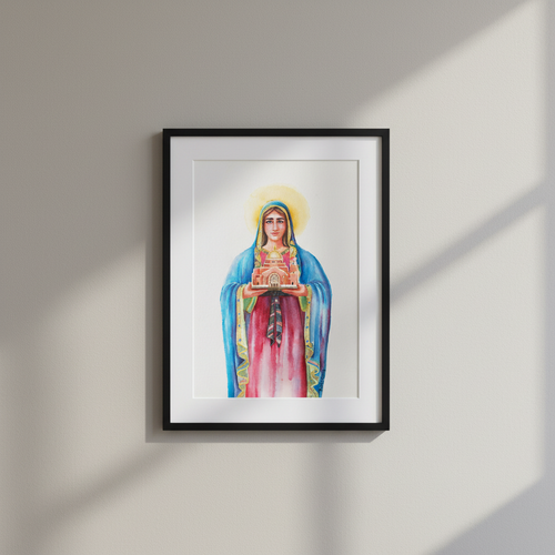 Mary Mother of the Church — framed art print mockup